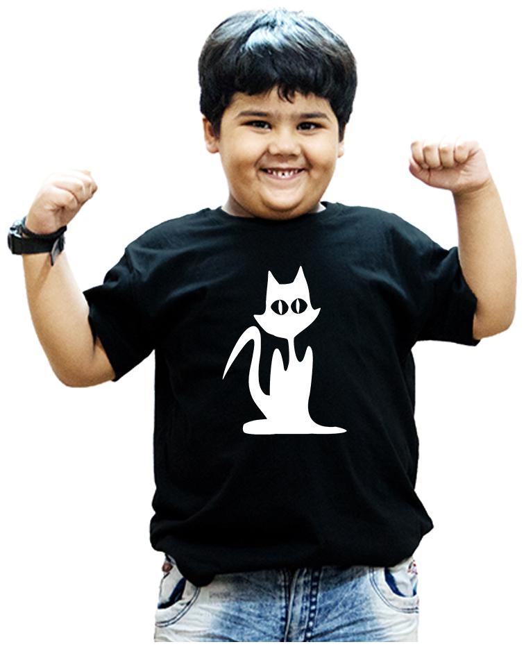 

HEYUZE Boy Cotton Solid T-shirt - Black