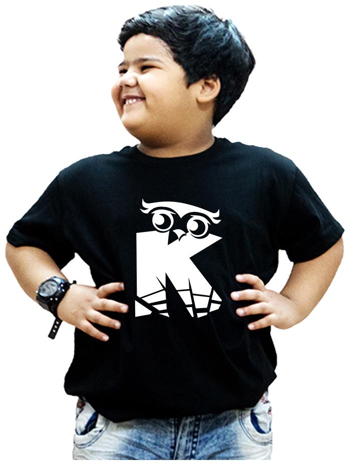 

HEYUZE Boy Cotton Solid T-shirt - Black
