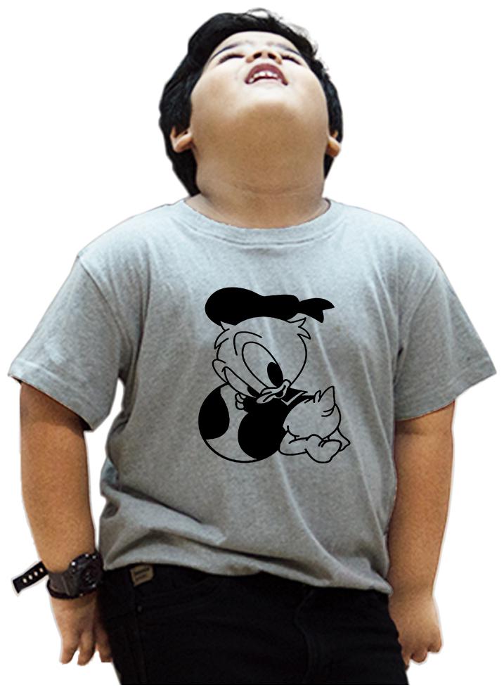 

HEYUZE Boy Cotton Solid T-shirt - Grey