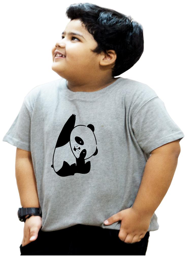 

HEYUZE Boy Cotton Solid T-shirt - Grey