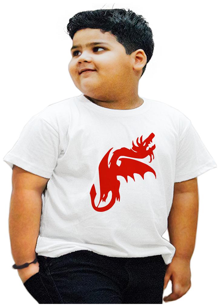 

HEYUZE Boy Cotton Printed T-shirt - White