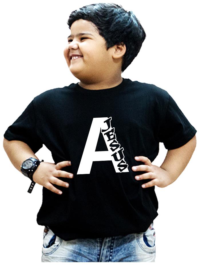

HEYUZE Boy Cotton Printed T-shirt - Black
