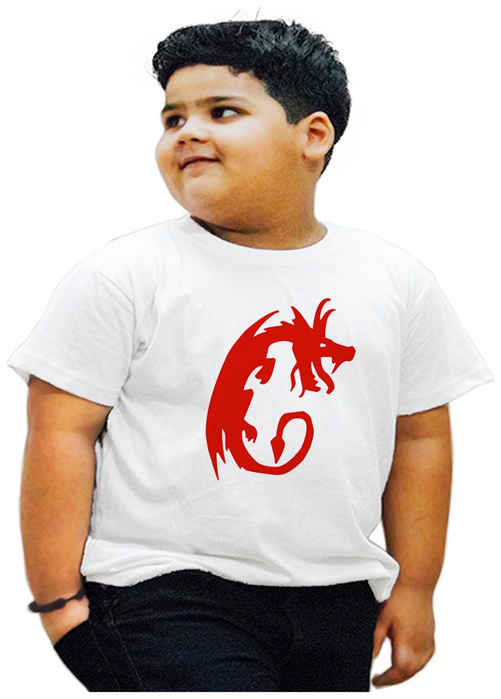 

HEYUZE Boy Cotton Printed T-shirt - White
