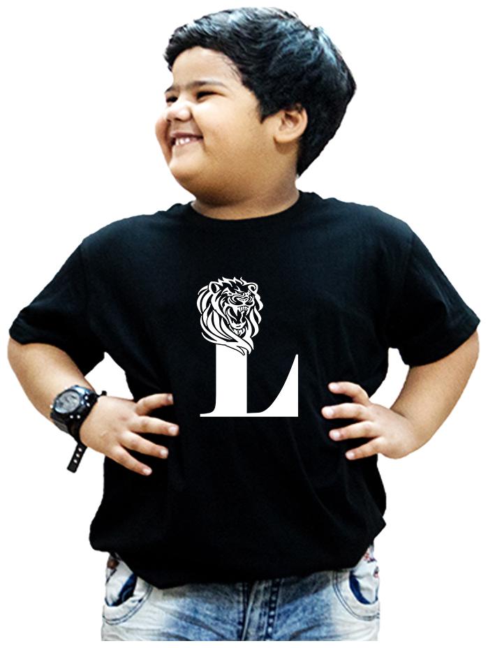 

HEYUZE Boy Cotton Printed T-shirt - Black