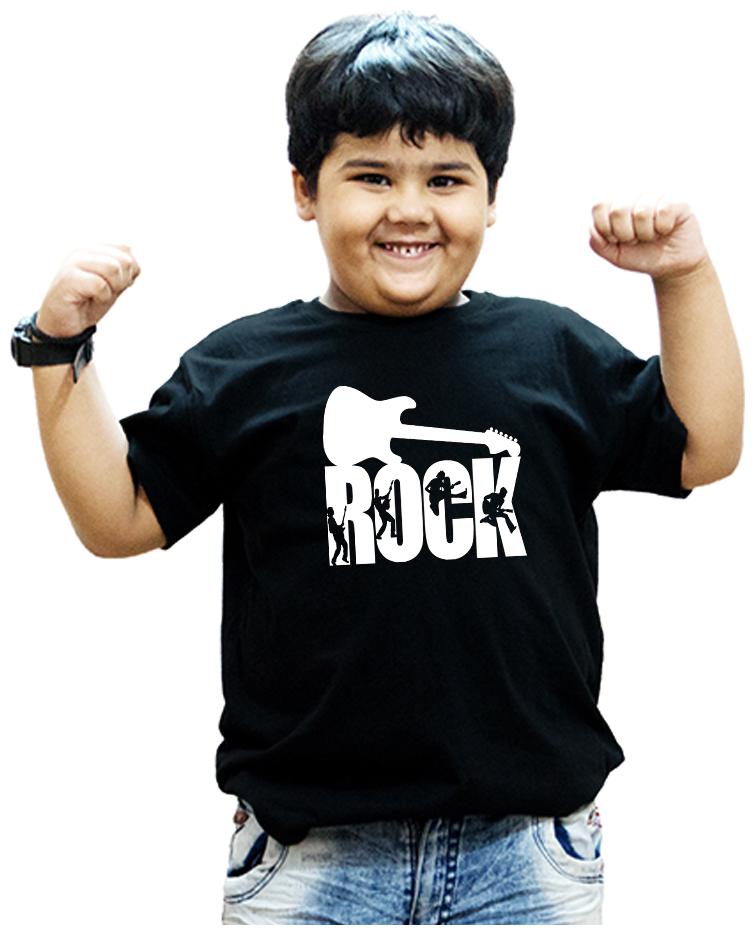 

HEYUZE Boy Cotton Solid T-shirt - Black