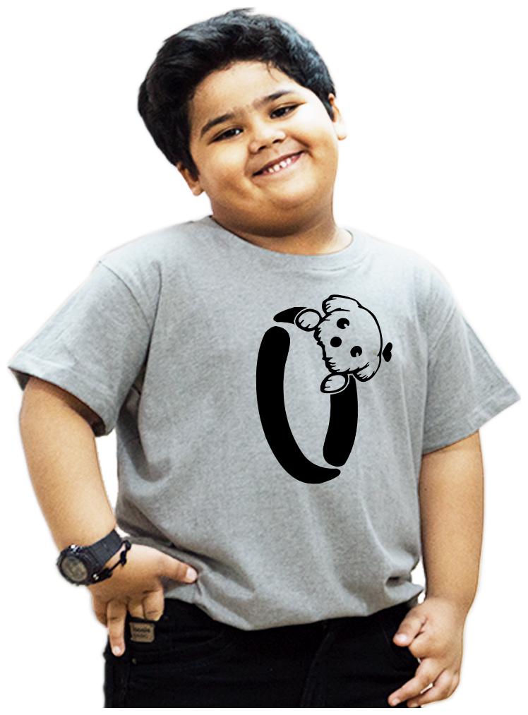 

HEYUZE Boy Cotton Solid T-shirt - Grey