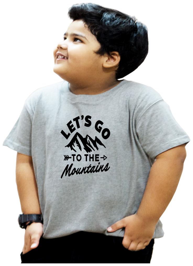 

HEYUZE Boy Cotton Solid T-shirt - Grey
