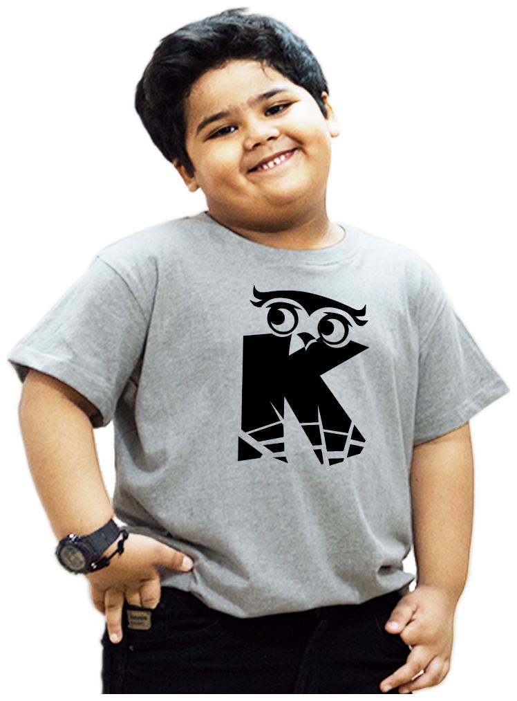 

HEYUZE Boy Cotton Solid T-shirt - Grey
