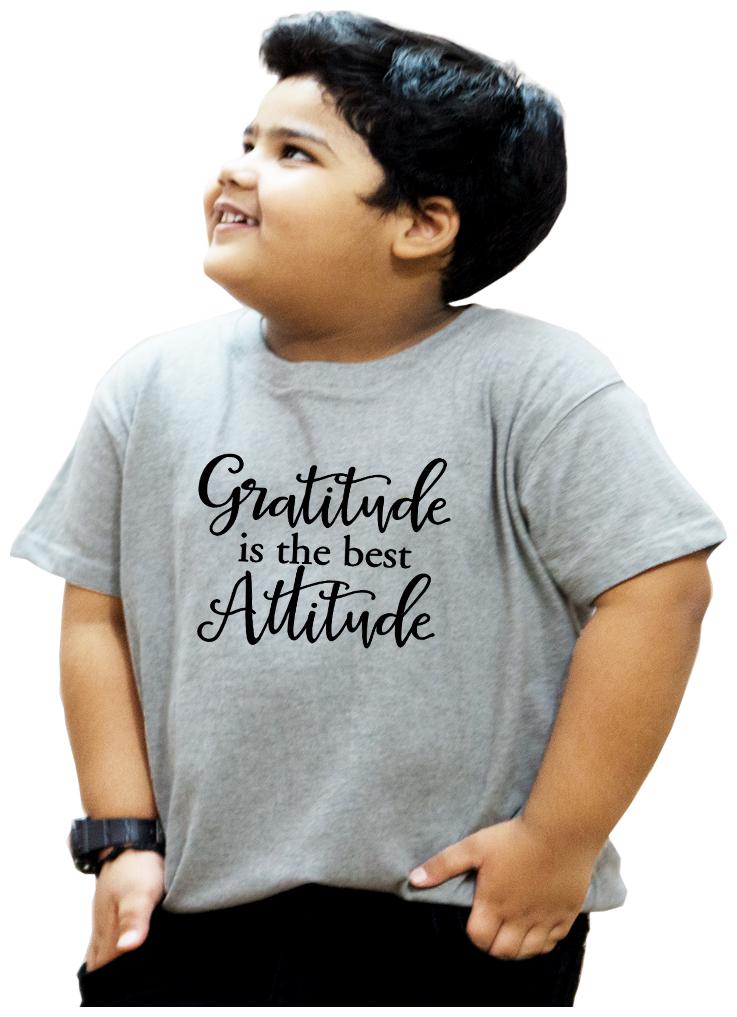 

HEYUZE Boy Cotton Solid T-shirt - Grey