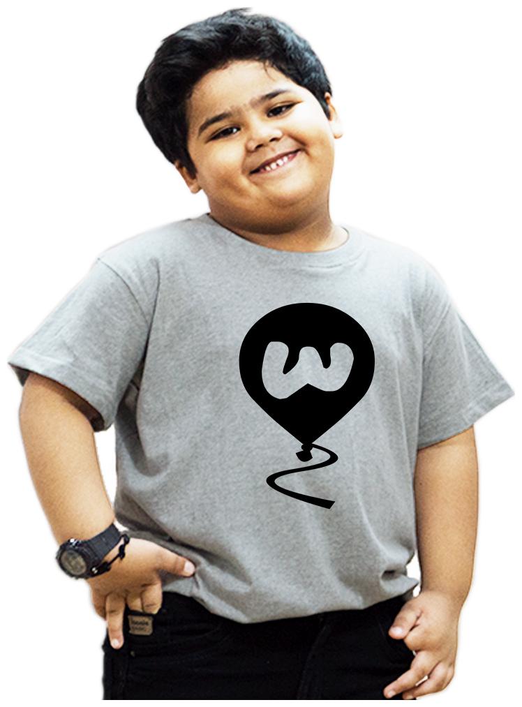 

HEYUZE Boy Cotton Solid T-shirt - Grey