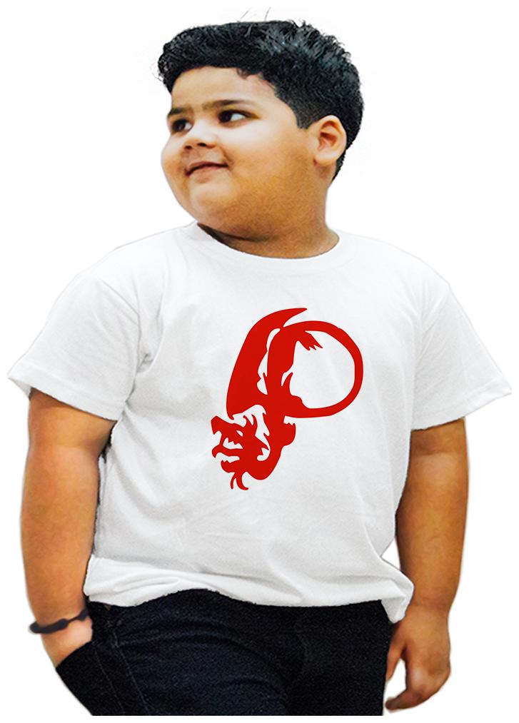 

HEYUZE Boy Cotton Printed T-shirt - White