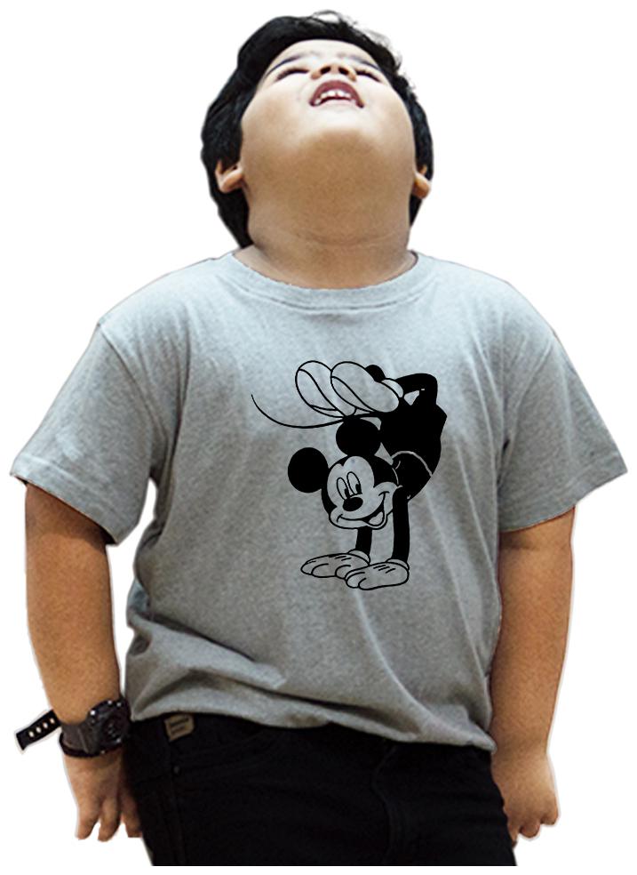 

HEYUZE Boy Cotton Solid T-shirt - Grey