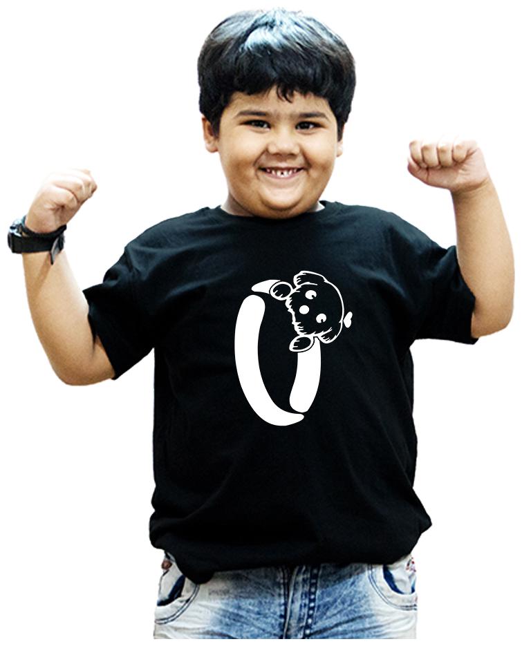 

HEYUZE Boy Cotton Solid T-shirt - Black