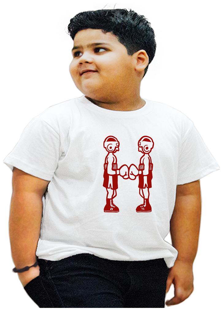 

HEYUZE Boy Cotton Printed T-shirt - White