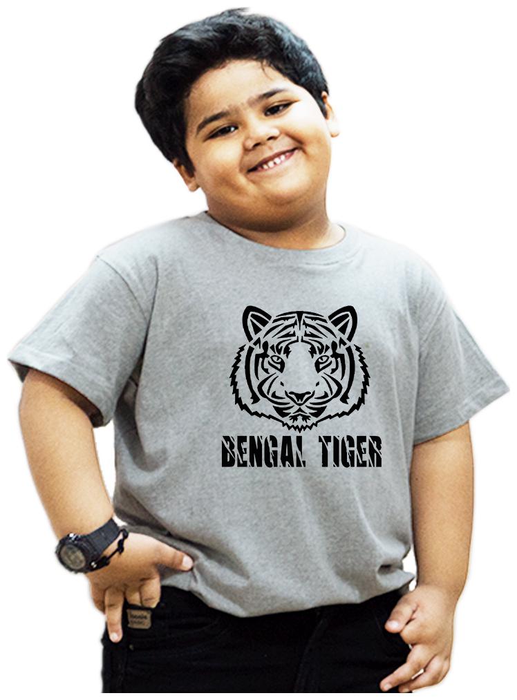 

HEYUZE Boy Cotton Solid T-shirt - Grey