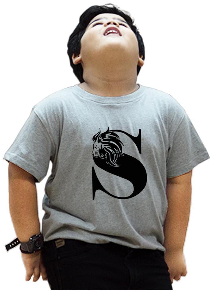 

HEYUZE Boy Cotton Printed T-shirt - Grey