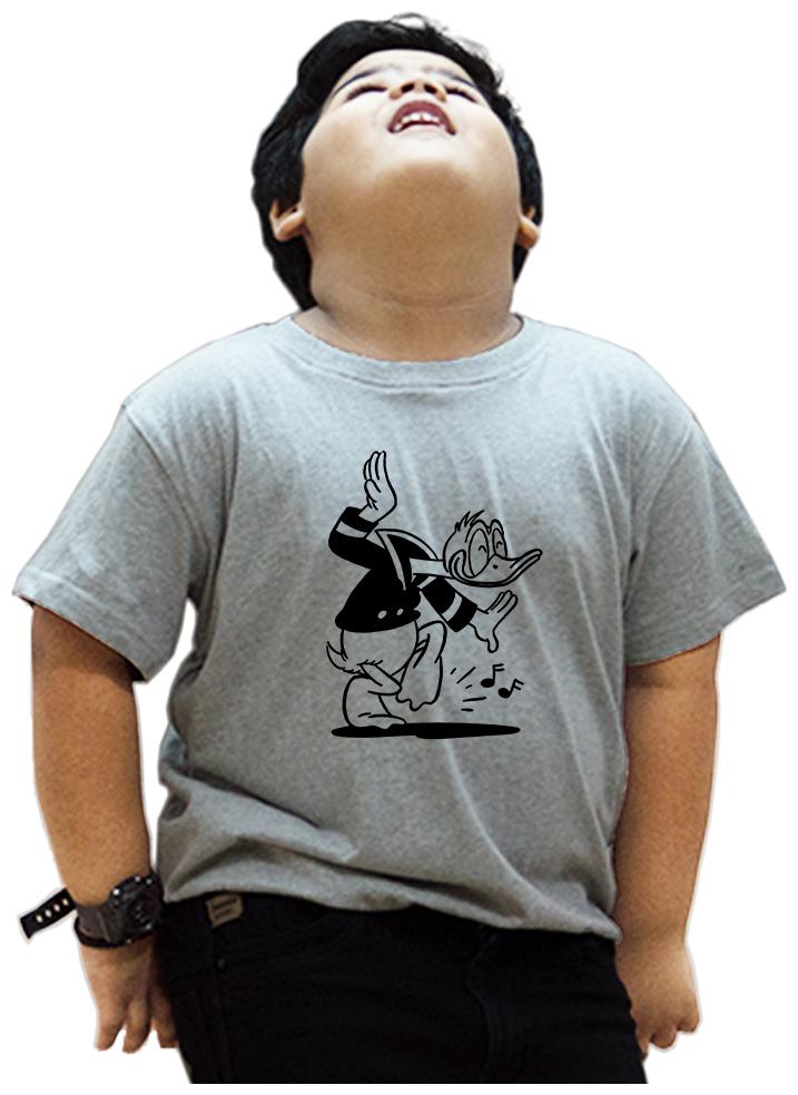 

HEYUZE Boy Cotton Solid T-shirt - Grey