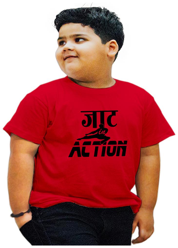 

HEYUZE Boy Cotton Printed T-shirt - Red