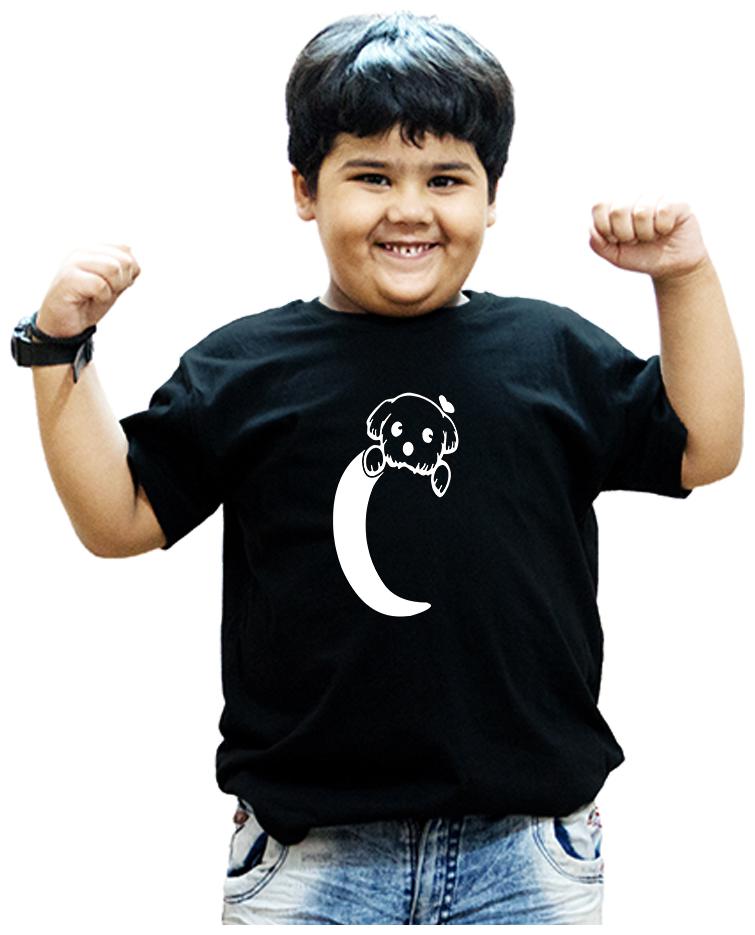 

HEYUZE Boy Cotton Solid T-shirt - Black