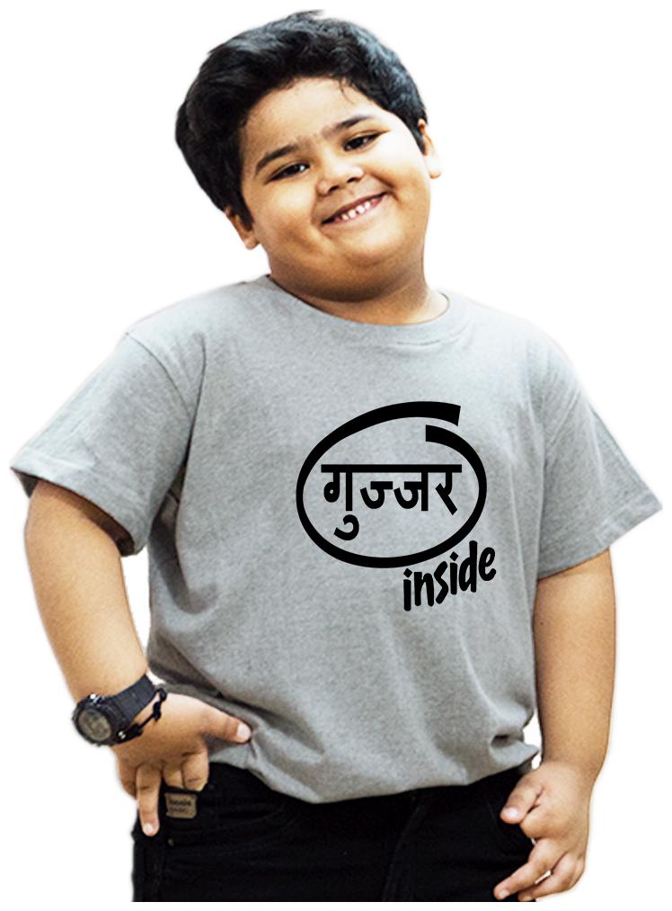 

HEYUZE Boy Cotton Solid T-shirt - Grey