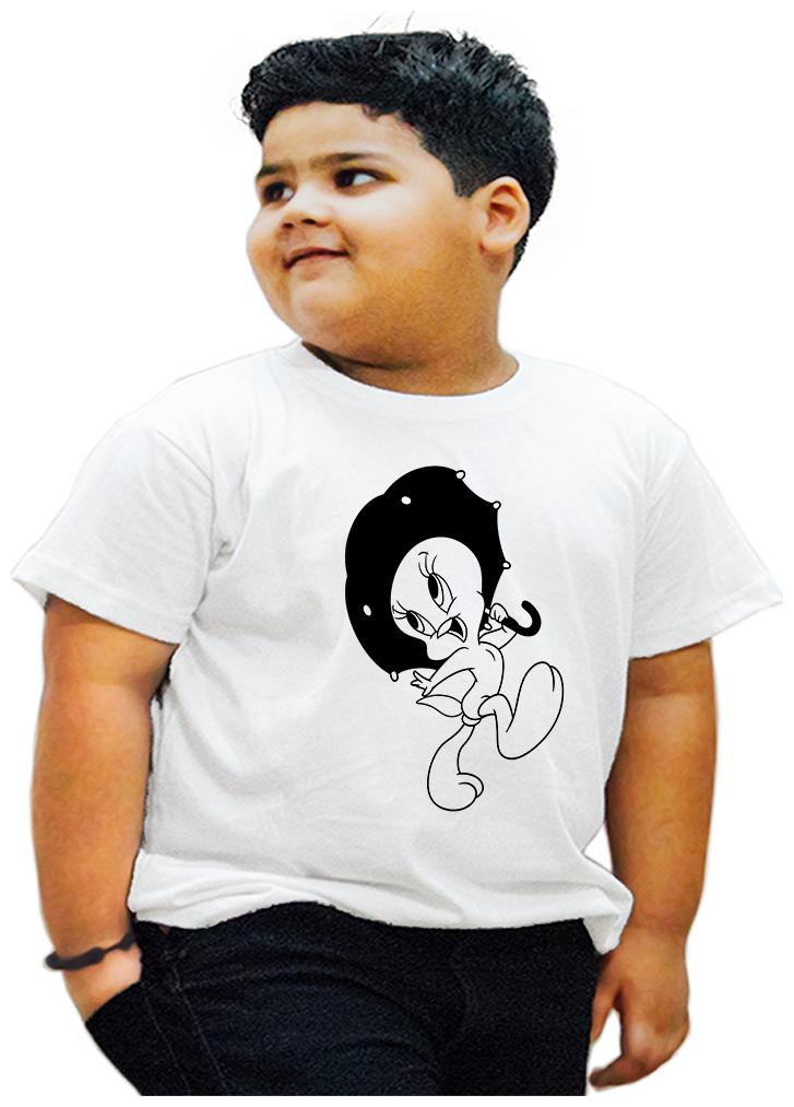 

HEYUZE Boy Cotton Printed T-shirt - White