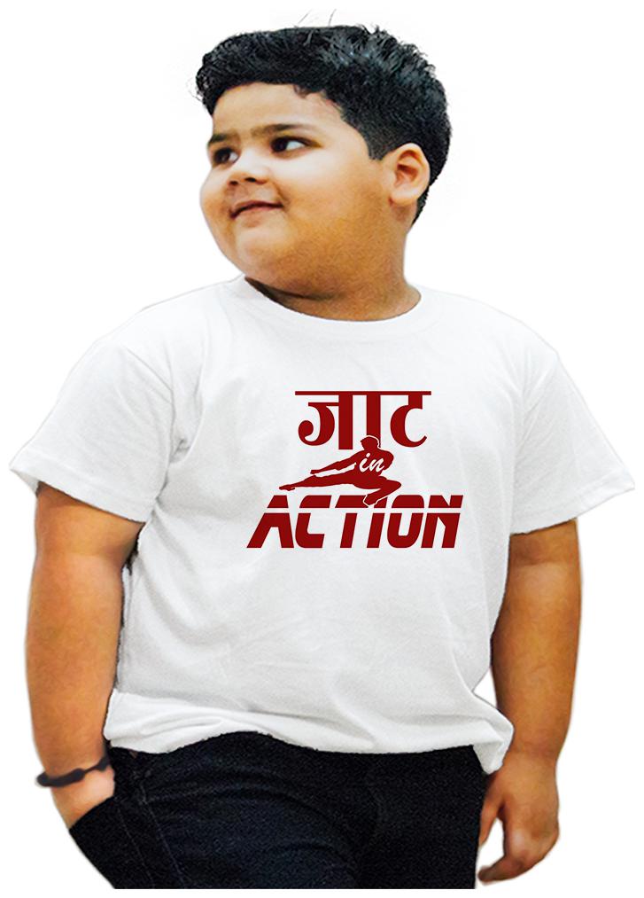 

HEYUZE Boy Cotton Printed T-shirt - White