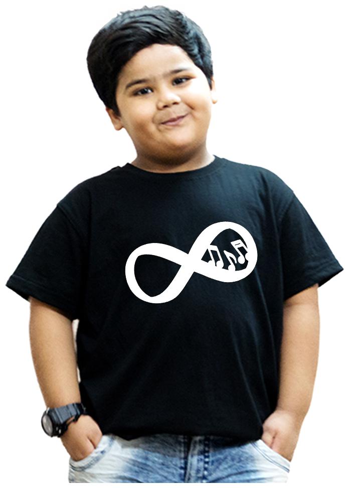 

HEYUZE Boy Cotton Solid T-shirt - Black