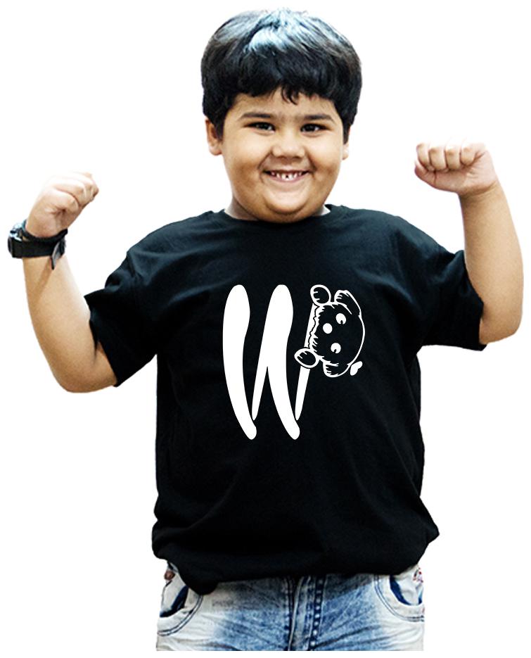 

HEYUZE Boy Cotton Solid T-shirt - Black