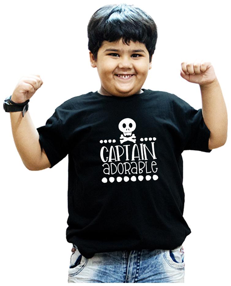 

HEYUZE Boy Cotton Solid T-shirt - Black
