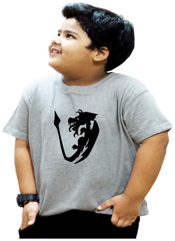 

HEYUZE Boy Cotton Printed T-shirt - Grey