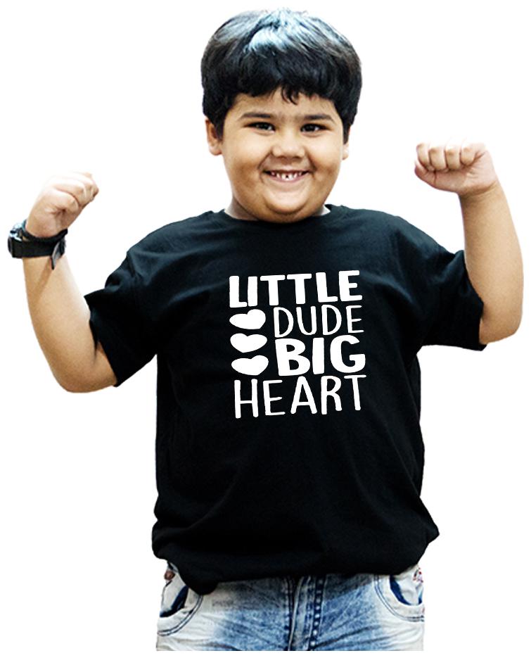 

HEYUZE Boy Cotton Solid T-shirt - Black
