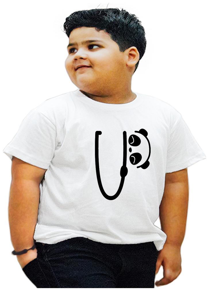 

HEYUZE Boy Cotton Printed T-shirt - White