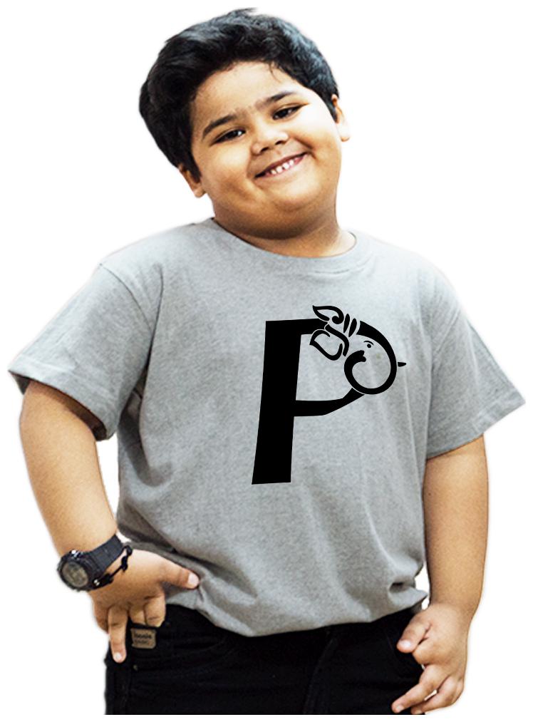 

HEYUZE Boy Cotton Printed T-shirt - Grey