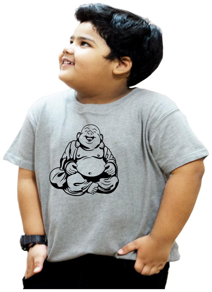 

HEYUZE Boy Cotton Solid T-shirt - Grey