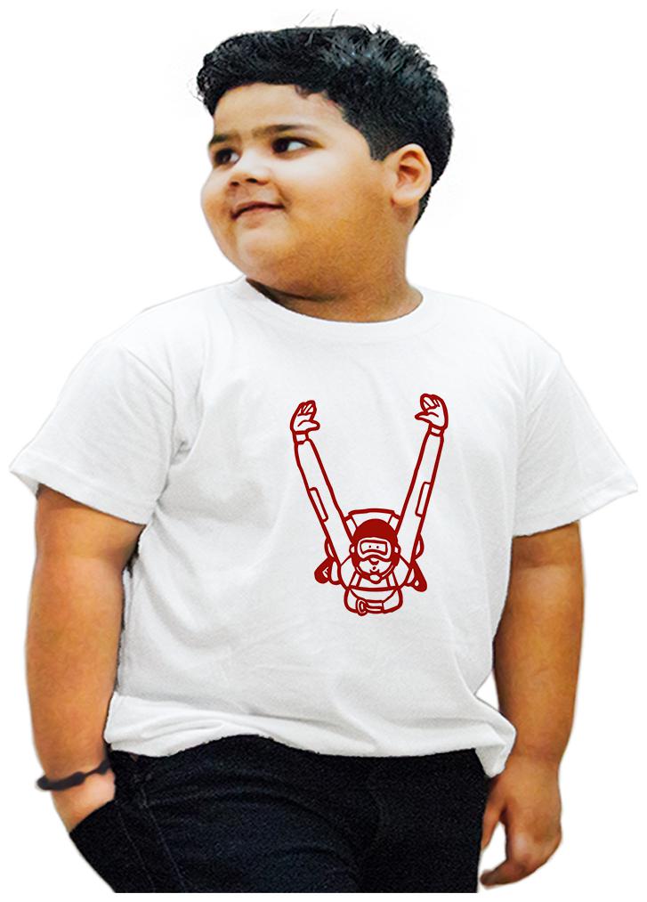 

HEYUZE Boy Cotton Printed T-shirt - White