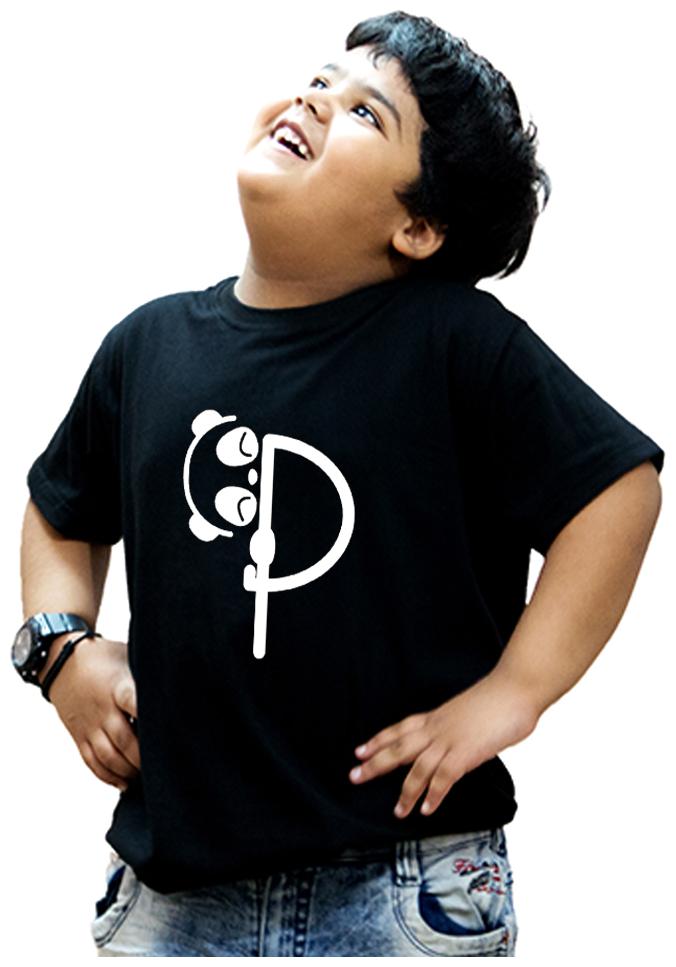 

HEYUZE Boy Cotton Solid T-shirt - Black