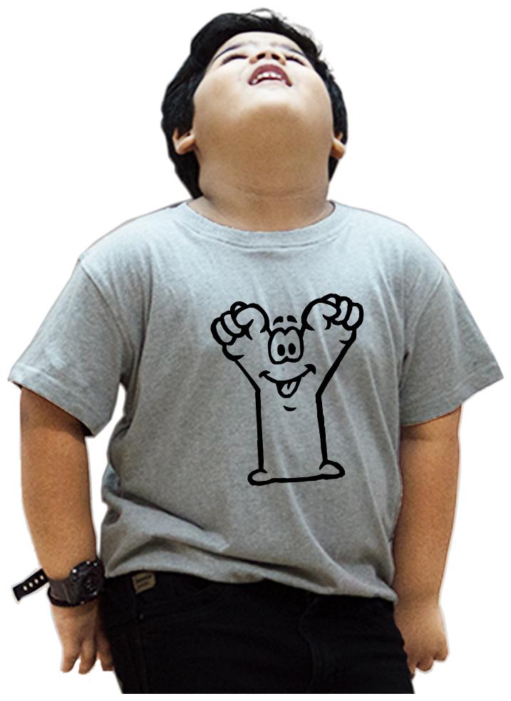 

HEYUZE Boy Cotton Solid T-shirt - Grey