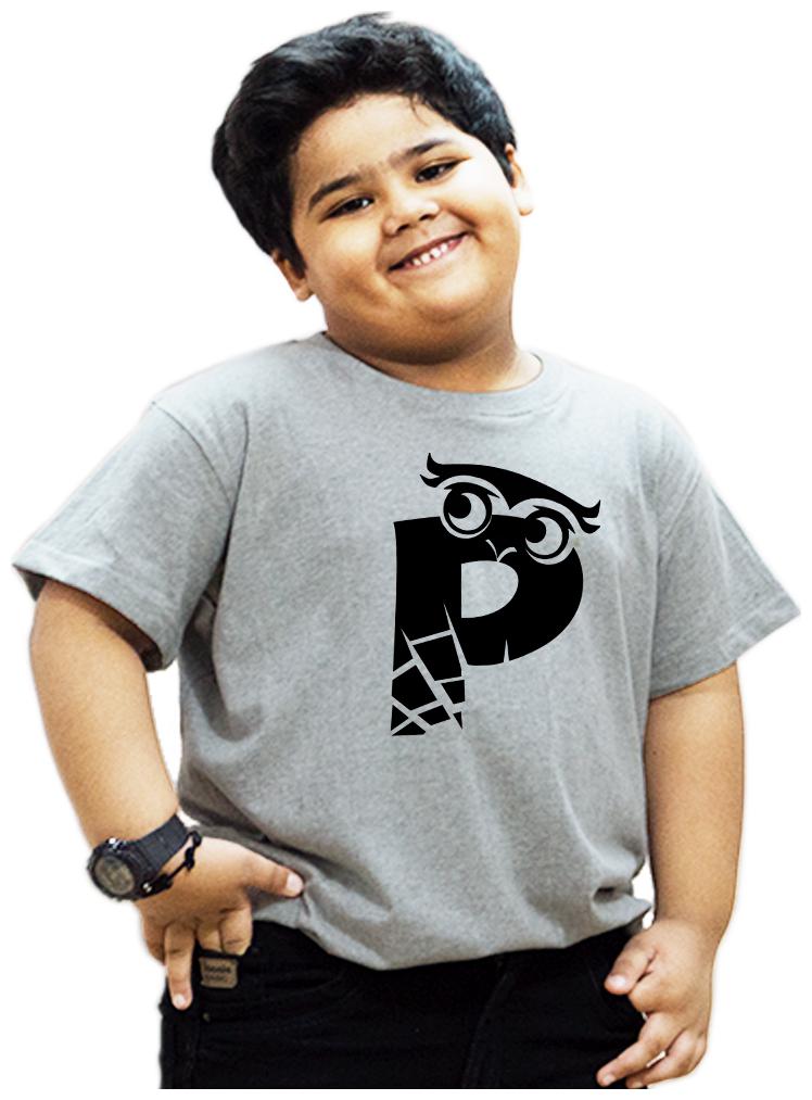 

HEYUZE Boy Cotton Solid T-shirt - Grey