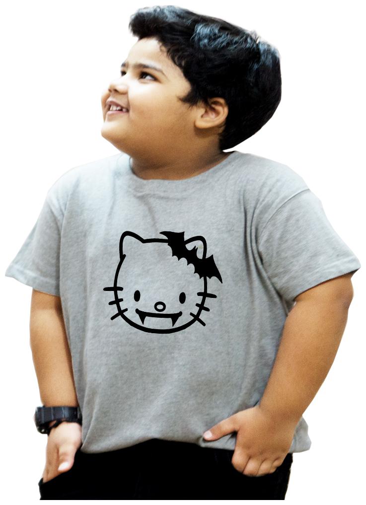 

HEYUZE Boy Cotton Solid T-shirt - Grey