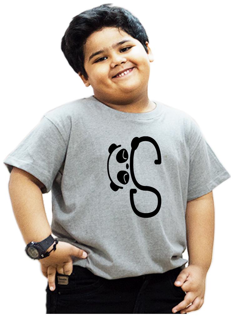 

HEYUZE Boy Cotton Solid T-shirt - Grey