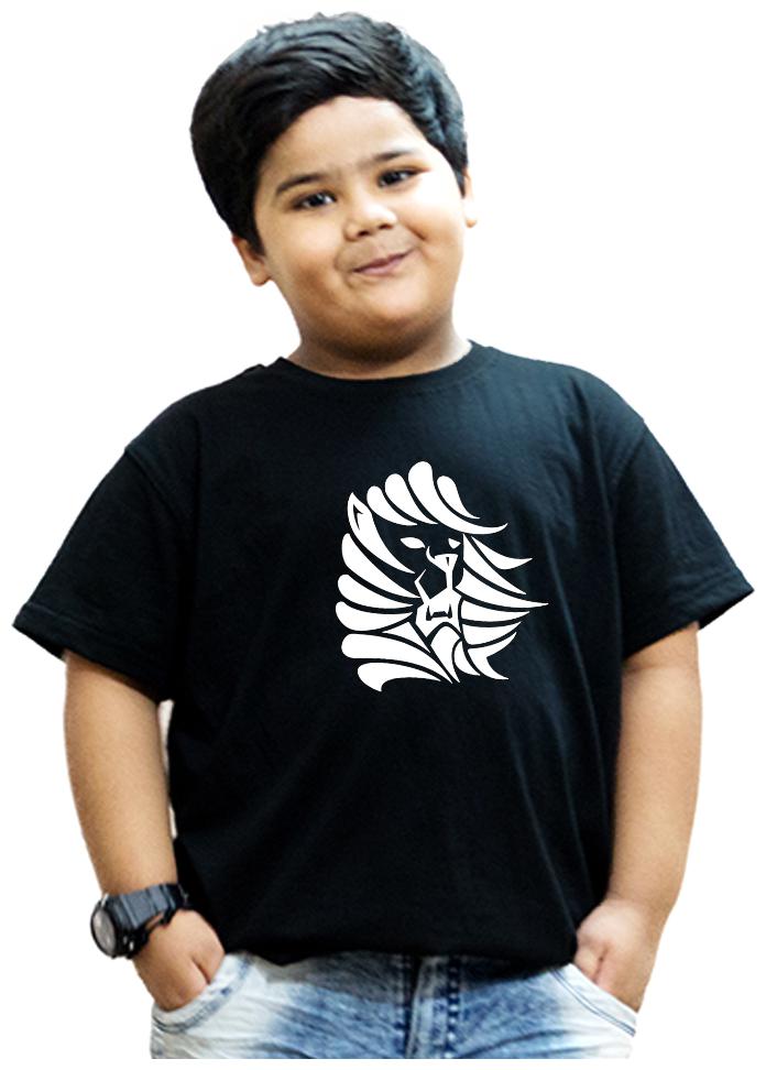 

HEYUZE Boy Cotton Solid T-shirt - Black