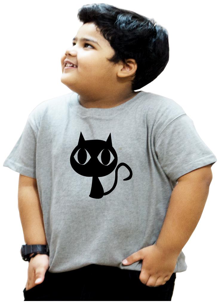 

HEYUZE Boy Cotton Solid T-shirt - Grey