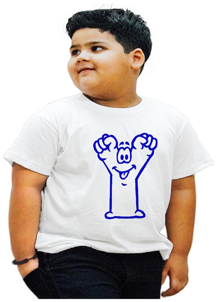 

HEYUZE Boy Cotton Printed T-shirt - White