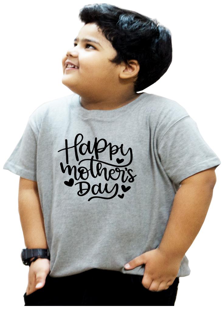 

HEYUZE Boy Cotton Solid T-shirt - Grey