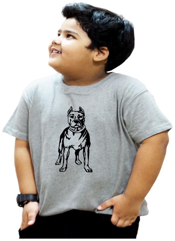 

HEYUZE Boy Cotton Solid T-shirt - Grey