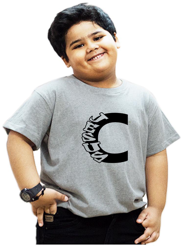 

HEYUZE Boy Cotton Printed T-shirt - Grey