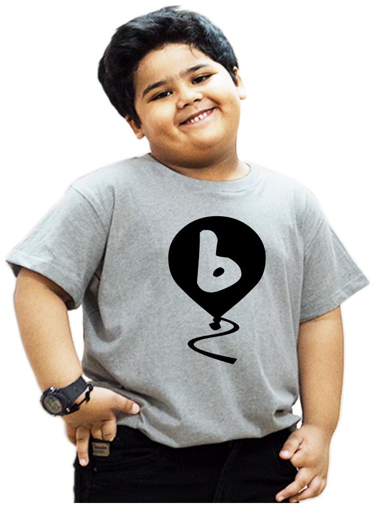 

HEYUZE Boy Cotton Solid T-shirt - Grey