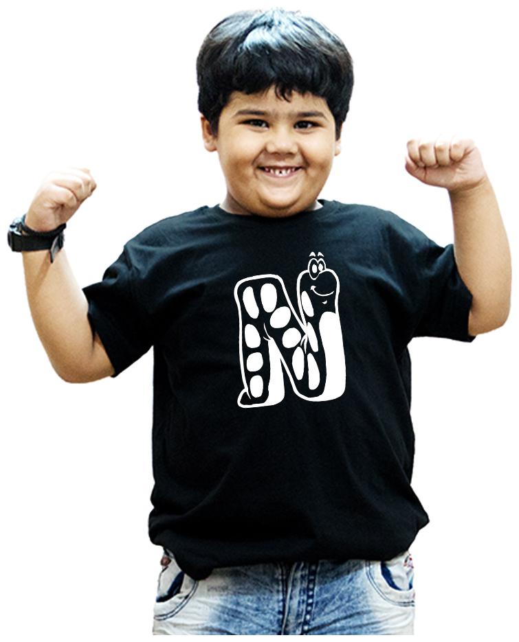 

HEYUZE Boy Cotton Printed T-shirt - Black