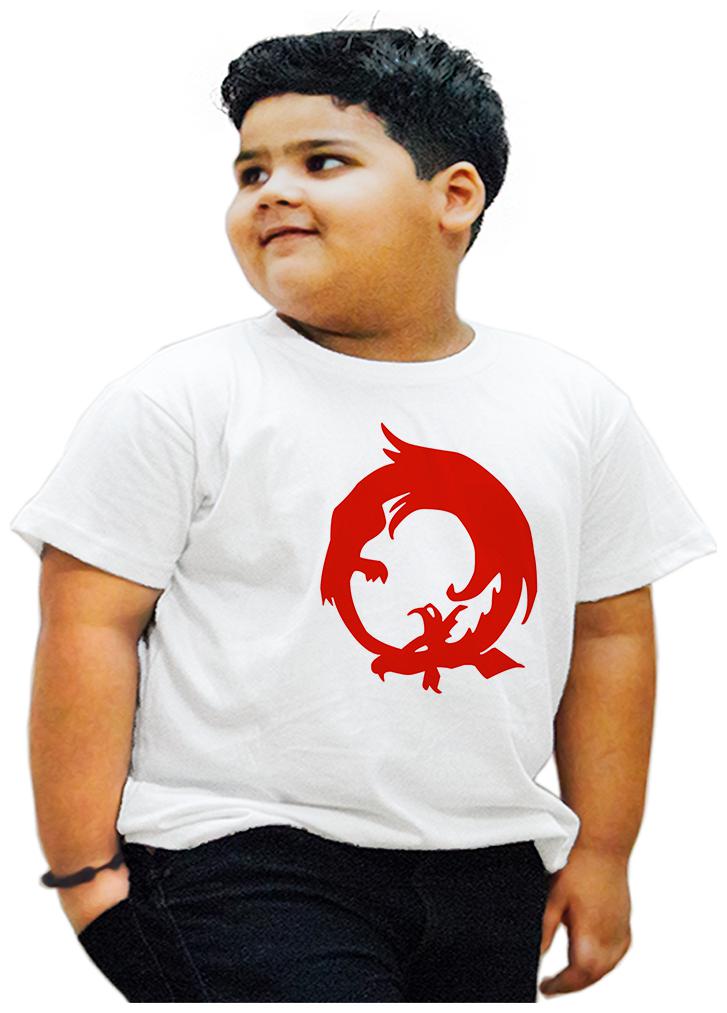 

HEYUZE Boy Cotton Printed T-shirt - White