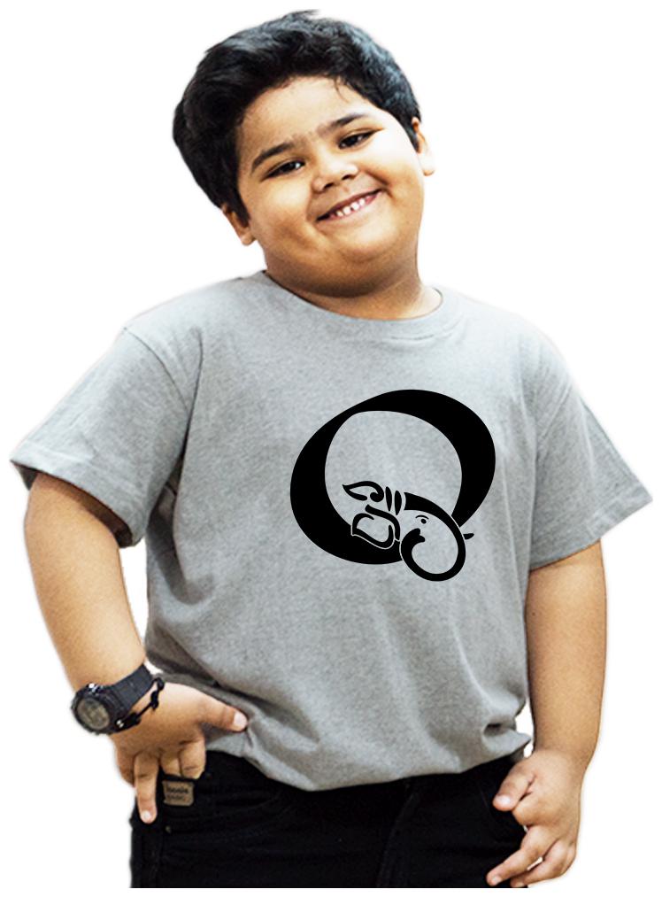 

HEYUZE Boy Cotton Printed T-shirt - Grey